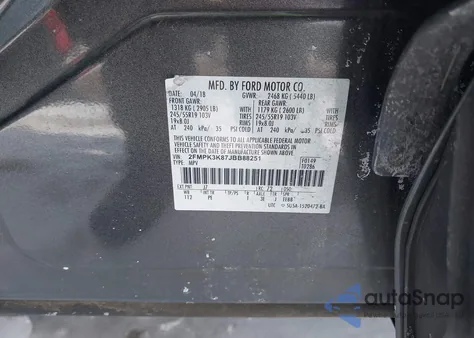 2018 Ford Edge Titanium из США, поврежденный, VIN 2FMPK3K87JBB88251